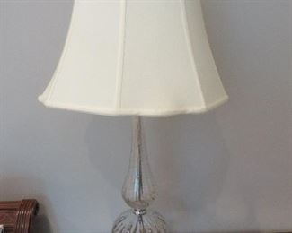 Clear Glass with Gold Accents Table Lamp