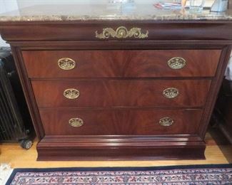 Marble Top Regency Style Chest
Henkel Harris Furniture
20.5" D x 44" W x 35" H