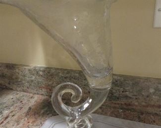 Cambridge Glass Chantilly Cornucopia Vase