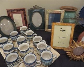 Collection of Polish Bubble Mugs form Artist A. Pasierbiewicz