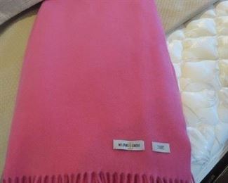 William & Sonoma Pink Cashmere Throw