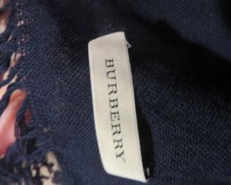 Fur Trimmed Wool Cashmere Check Scarf Wrap
Burberry