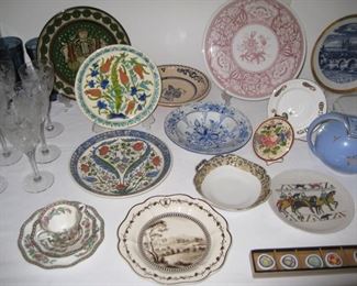 Plates from around the world, Spode plate in the back