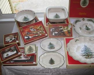 Spode Christmas tree serving pieces