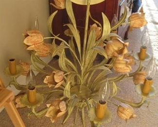 metal vintage chandelier-tulips
