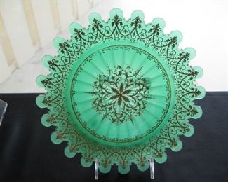 French green opaline plate