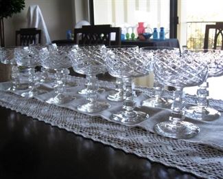 12 champagne glasses 