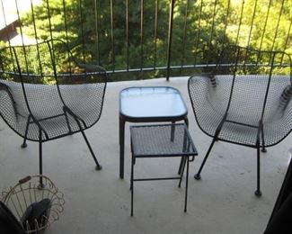 Patio chairs and tables