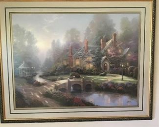 Thomas Kinkaid - Beyond Spring Gate lithograph signed with paperwork