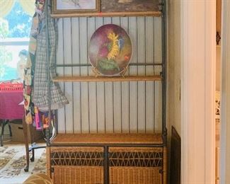 Baker Rack and Hand painted tiles, art