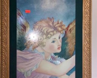 Beautiful hand painted large Angel tile