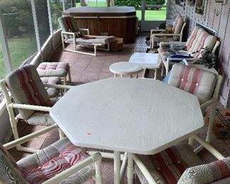 Many patio furniture pieces
