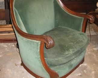 antique barrel chair