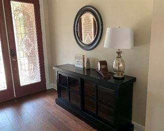 Nice Entrance Table with Sliding Glass Doors