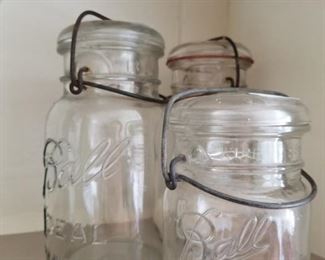 One of many fruit and canning jars