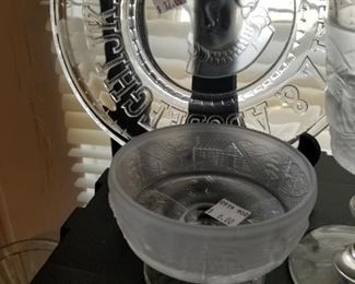 Early American pattern glass baby plate