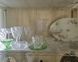 More American Fostoria and green depression glass