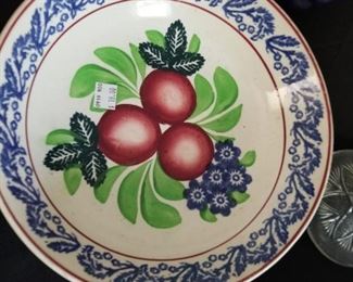 Early stencil and spongeware plate