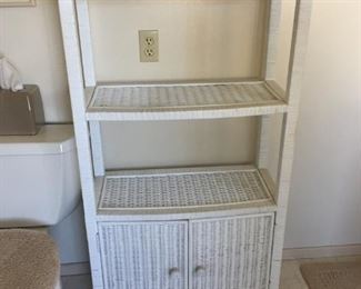 White Wicker Cabinet