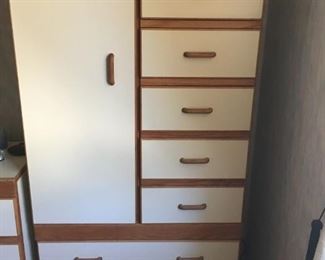 White/Wood Wardrobe