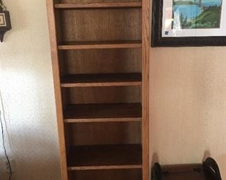 Narrow Solid Wood Bookshelf