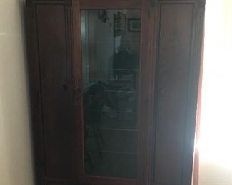 Vintage Cabinet w/glass shelves