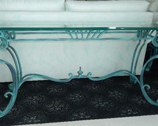 glass top sofa table height 2ft.3in Length 54in.