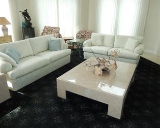 Italian Marble Coffee table 2 ends