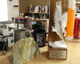 Bookends Rolls Royce cups & Rolls Royce Farewell gift