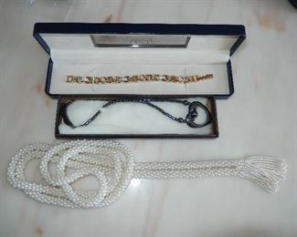 Swarovski  Crystal Bracelet, Heart necklace, Belt 