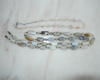 Crystal necklace , Stone necklace