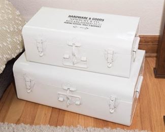 White Metal Luggage/Cases-Home Decor