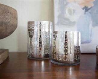 Mirrored Glass Votive Holders