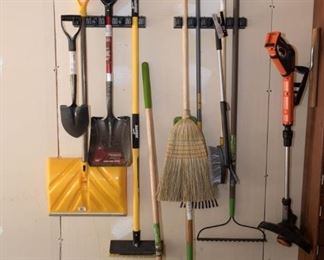 Shovels, Brooms, Weed Wacker, Tools