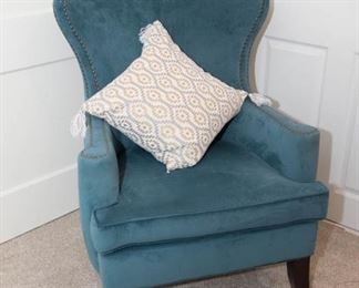Blue Wing Back Sitting Chair