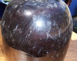 Large Brown Stoneware Jug