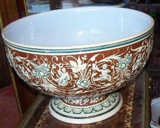 Majolica Punch Bowl
