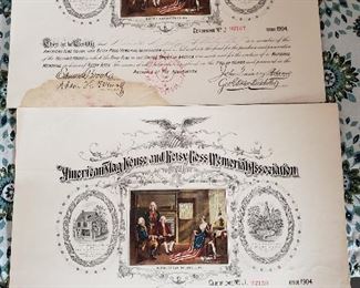 Betsy Ross Certificates 
