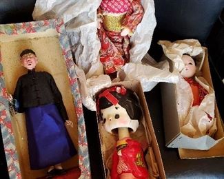 Vintage Asian dolls new in box