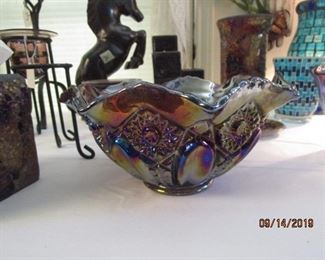 Fenton carnival glass bowl