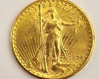 Twenty Dollar Gold Coin 1924