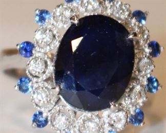 Sapphire and Diamond Ring