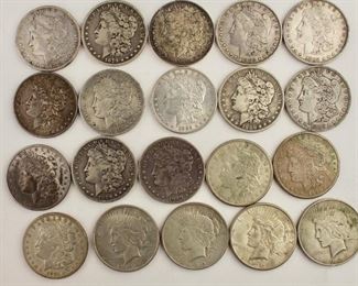 Groups of Silver Dollars