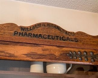 Antique Pharmaceuticals/Pharmacy Advertising Wall Cabinet