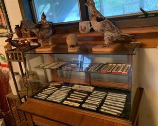 Advertising Fruit Knives and Display Cabinet