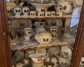 Large Collection of Halls Silhouette China 