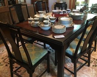 Century Dining Table and 6 Chairs Chin Hua by Raymond Sobato