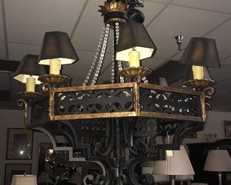 LARGE IRON CHANDELIER