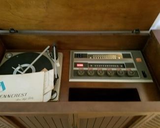 Vintage console radio & record player