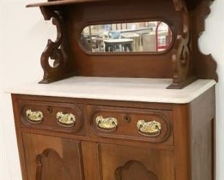 Victorian marble top buffet